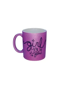 Taza Glitter - Girl you glow